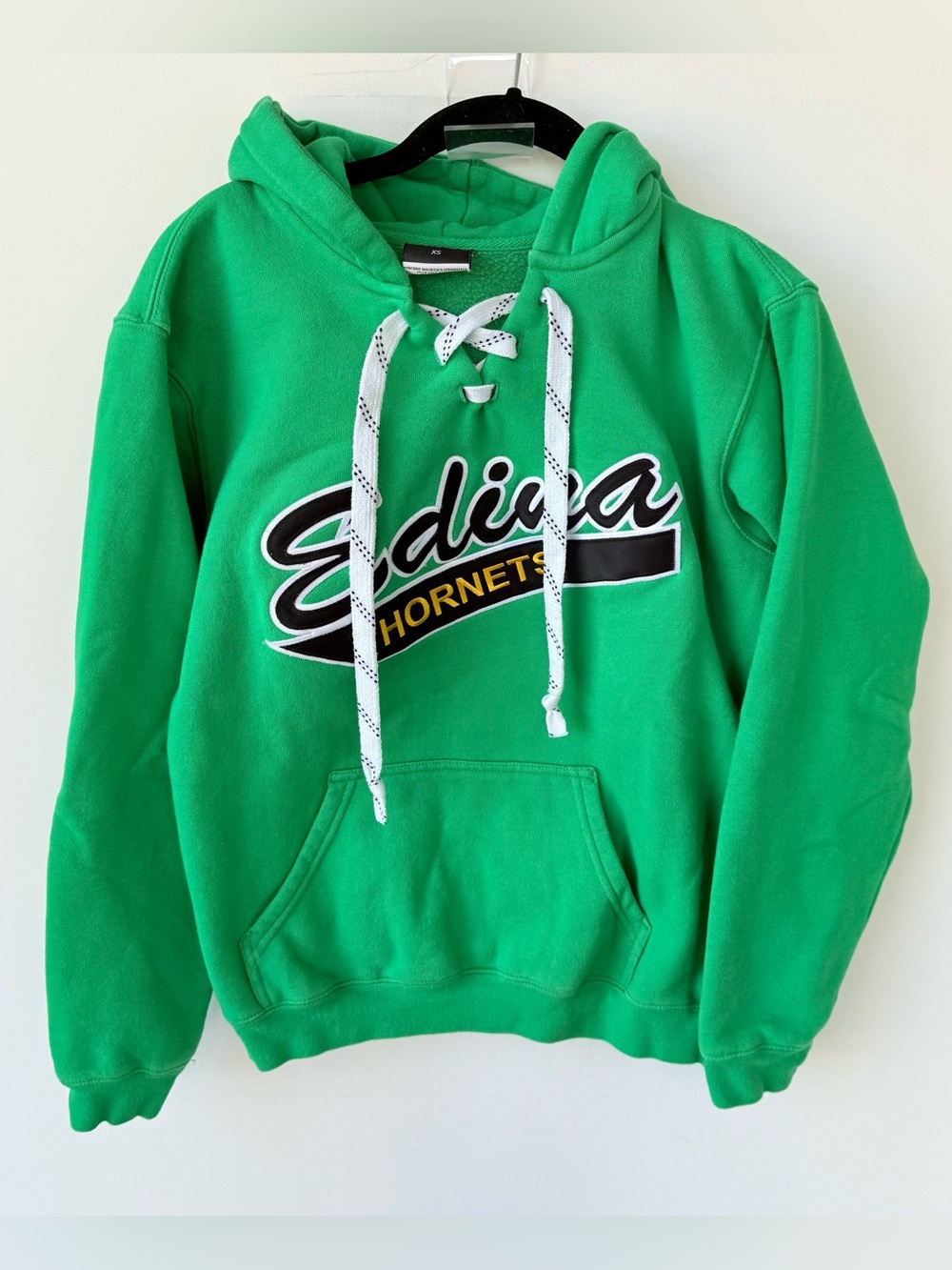 Edina Hornets Green Hockey Lace Sweatshirt Edina Minnesota Hornets size XS